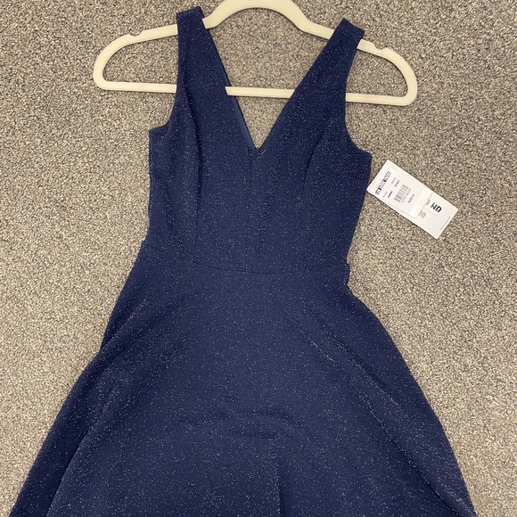 Un Deux Trois Navy Blue Sparkle Kids Formal Dress - Picture 1 of 5